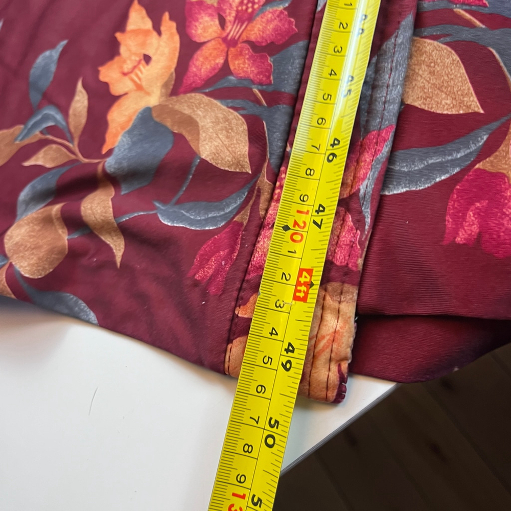 Vintage Heiress Judy Gail women robe burgundy floral size M - Picture 12 of 12